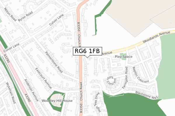 RG6 1FB map - large scale - OS Open Zoomstack (Ordnance Survey)