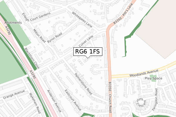 RG6 1FS map - large scale - OS Open Zoomstack (Ordnance Survey)