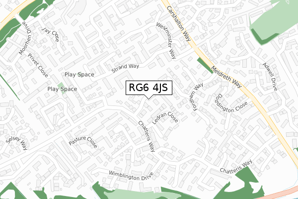 RG6 4JS map - large scale - OS Open Zoomstack (Ordnance Survey)