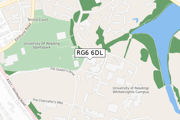 RG6 6DL map - large scale - OS Open Zoomstack (Ordnance Survey)