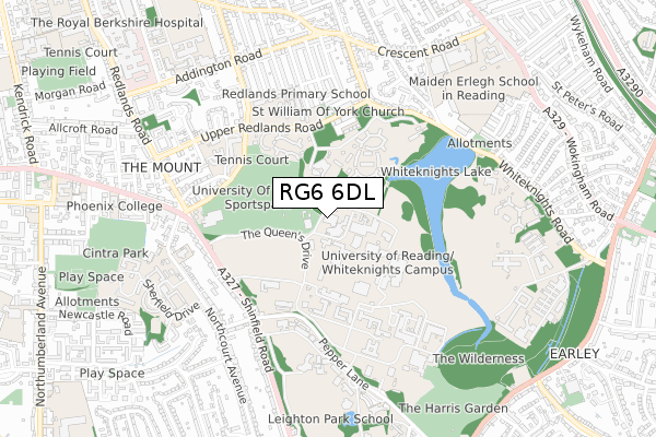 RG6 6DL map - small scale - OS Open Zoomstack (Ordnance Survey)