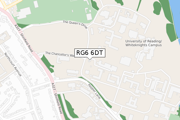 RG6 6DT map - large scale - OS Open Zoomstack (Ordnance Survey)