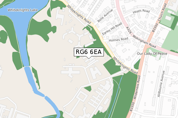 RG6 6EA map - large scale - OS Open Zoomstack (Ordnance Survey)