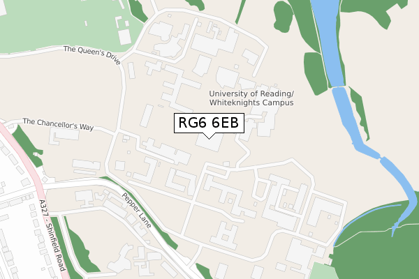 RG6 6EB map - large scale - OS Open Zoomstack (Ordnance Survey)