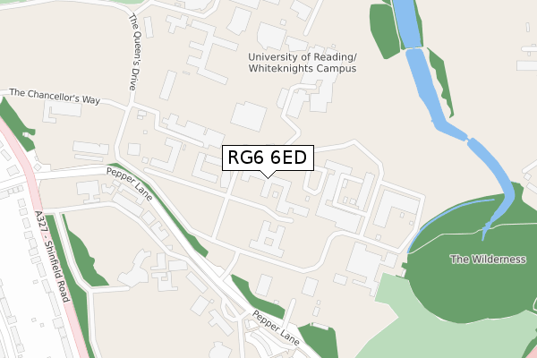 RG6 6ED map - large scale - OS Open Zoomstack (Ordnance Survey)