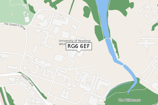 RG6 6EF map - large scale - OS Open Zoomstack (Ordnance Survey)