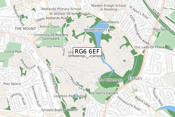 RG6 6EF map - small scale - OS Open Zoomstack (Ordnance Survey)