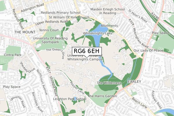 RG6 6EH map - small scale - OS Open Zoomstack (Ordnance Survey)