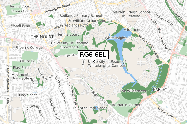 RG6 6EL map - small scale - OS Open Zoomstack (Ordnance Survey)