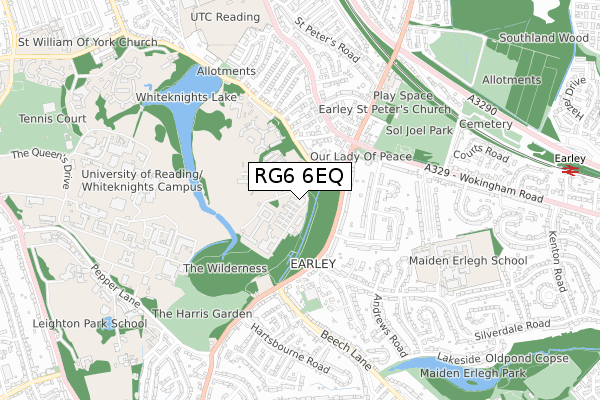 RG6 6EQ map - small scale - OS Open Zoomstack (Ordnance Survey)