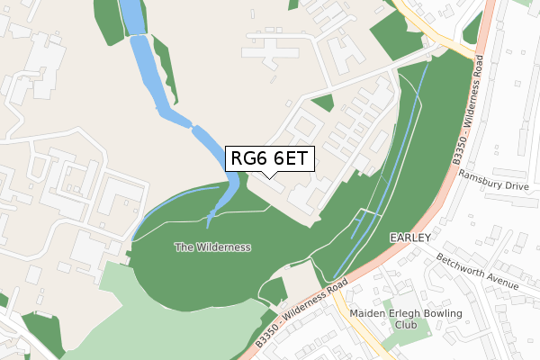 RG6 6ET map - large scale - OS Open Zoomstack (Ordnance Survey)