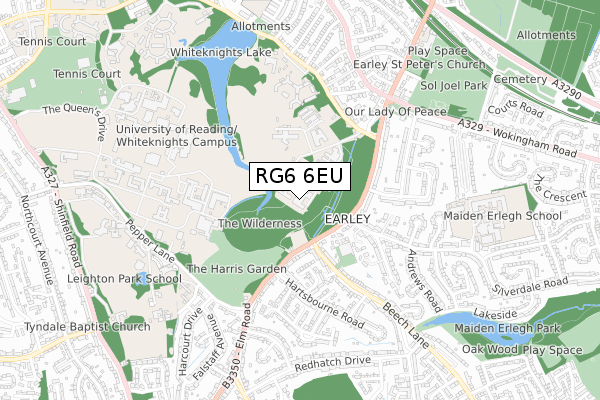 RG6 6EU map - small scale - OS Open Zoomstack (Ordnance Survey)