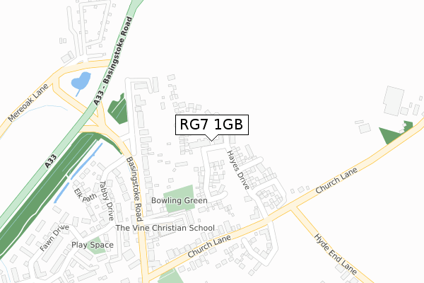 RG7 1GB map - large scale - OS Open Zoomstack (Ordnance Survey)