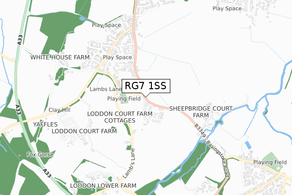 RG7 1SS map - small scale - OS Open Zoomstack (Ordnance Survey)