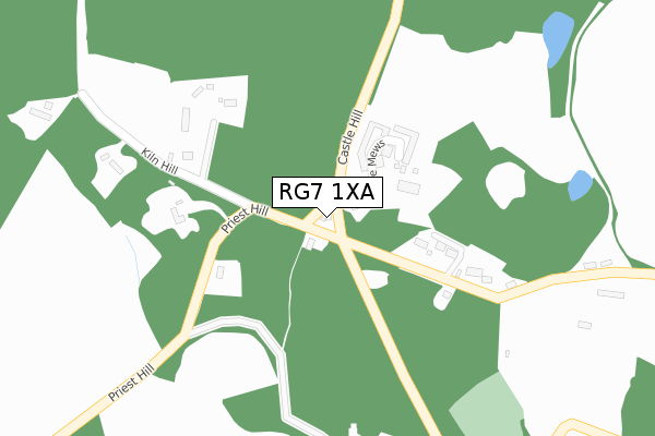 RG7 1XA map - large scale - OS Open Zoomstack (Ordnance Survey)