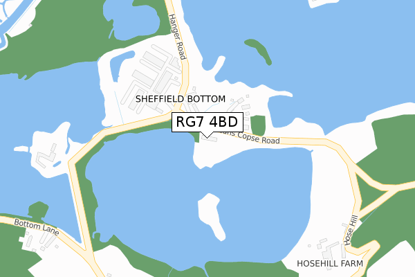 RG7 4BD map - large scale - OS Open Zoomstack (Ordnance Survey)