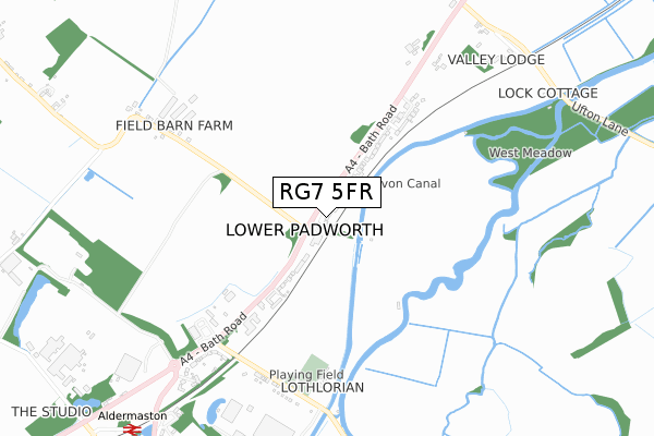 RG7 5FR map - small scale - OS Open Zoomstack (Ordnance Survey)