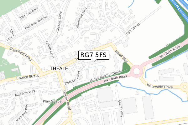 RG7 5FS map - large scale - OS Open Zoomstack (Ordnance Survey)