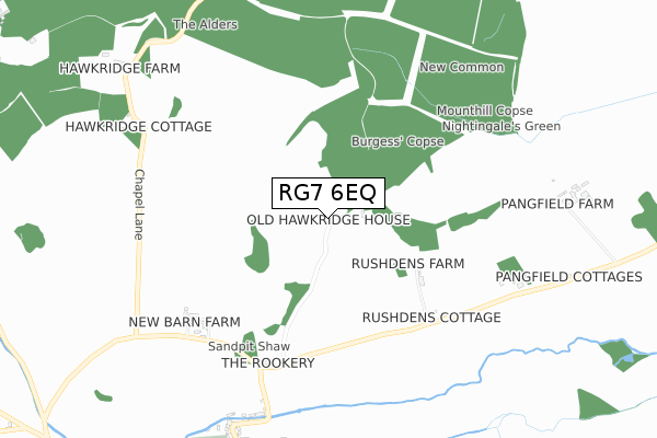 RG7 6EQ map - small scale - OS Open Zoomstack (Ordnance Survey)