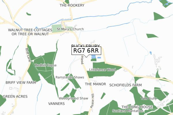 RG7 6RR map - small scale - OS Open Zoomstack (Ordnance Survey)