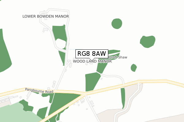 RG8 8AW map - large scale - OS Open Zoomstack (Ordnance Survey)