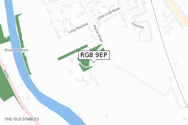 RG8 9EP map - large scale - OS Open Zoomstack (Ordnance Survey)