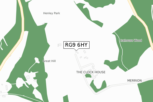 RG9 6HY map - large scale - OS Open Zoomstack (Ordnance Survey)