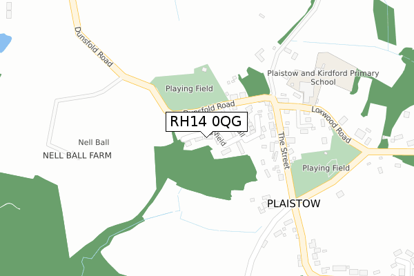 RH14 0QG map - large scale - OS Open Zoomstack (Ordnance Survey)