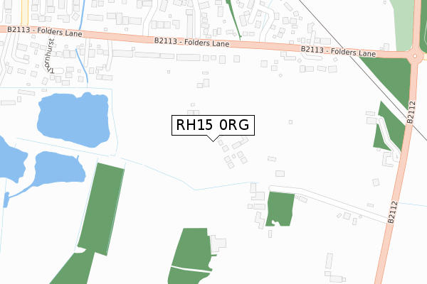 RH15 0RG map - large scale - OS Open Zoomstack (Ordnance Survey)