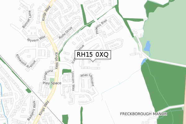 RH15 0XQ map - large scale - OS Open Zoomstack (Ordnance Survey)