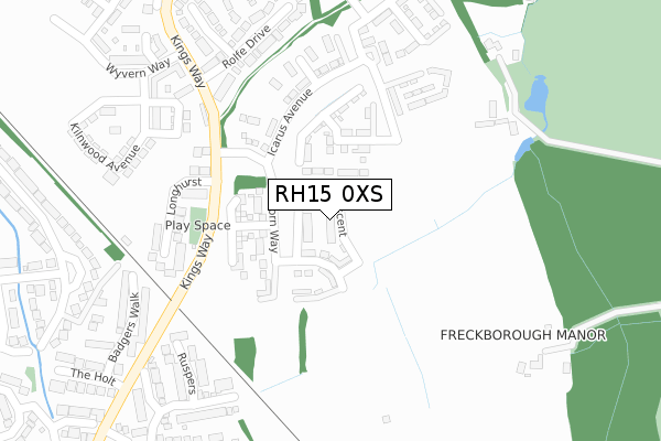 RH15 0XS map - large scale - OS Open Zoomstack (Ordnance Survey)