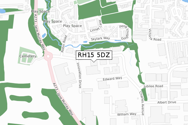 RH15 5DZ map - large scale - OS Open Zoomstack (Ordnance Survey)