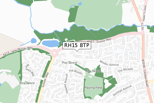 RH15 8TP map - large scale - OS Open Zoomstack (Ordnance Survey)