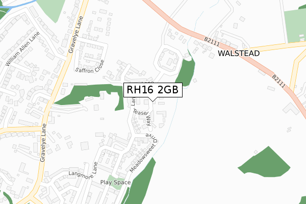 RH16 2GB map - large scale - OS Open Zoomstack (Ordnance Survey)