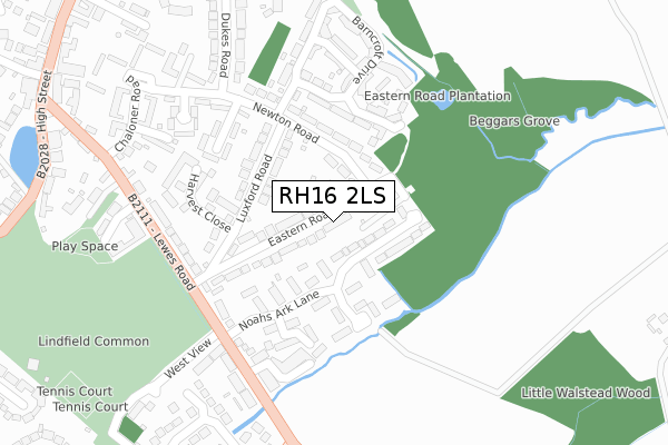 RH16 2LS map - large scale - OS Open Zoomstack (Ordnance Survey)