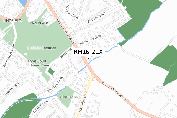 RH16 2LX map - large scale - OS Open Zoomstack (Ordnance Survey)