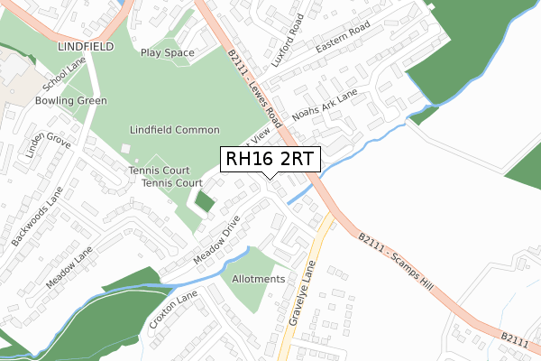 RH16 2RT map - large scale - OS Open Zoomstack (Ordnance Survey)