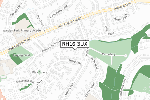 RH16 3UX map - large scale - OS Open Zoomstack (Ordnance Survey)