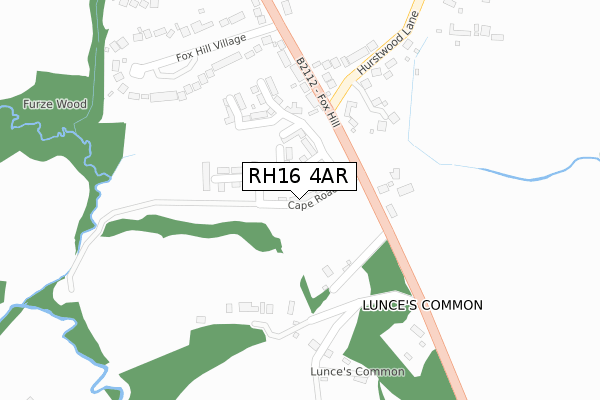 RH16 4AR map - large scale - OS Open Zoomstack (Ordnance Survey)