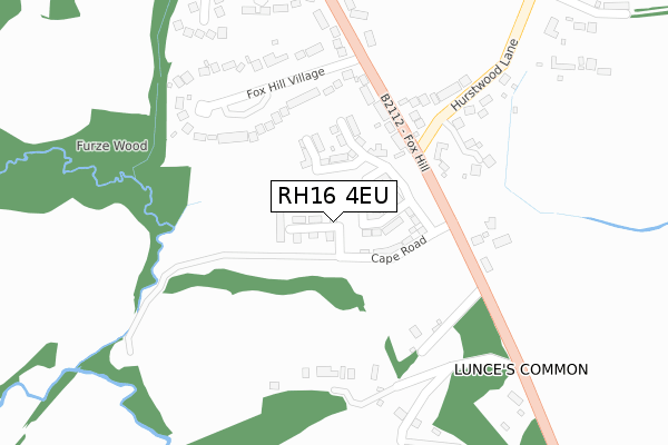 RH16 4EU map - large scale - OS Open Zoomstack (Ordnance Survey)