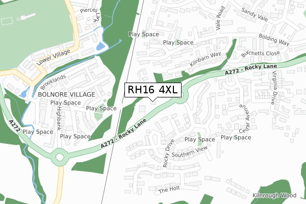 RH16 4XL map - large scale - OS Open Zoomstack (Ordnance Survey)