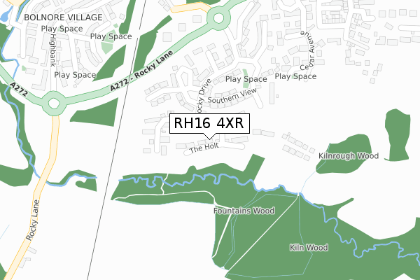 RH16 4XR map - large scale - OS Open Zoomstack (Ordnance Survey)