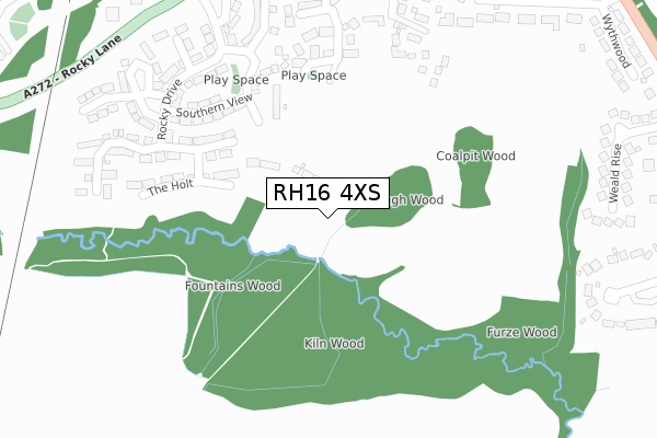 RH16 4XS map - large scale - OS Open Zoomstack (Ordnance Survey)