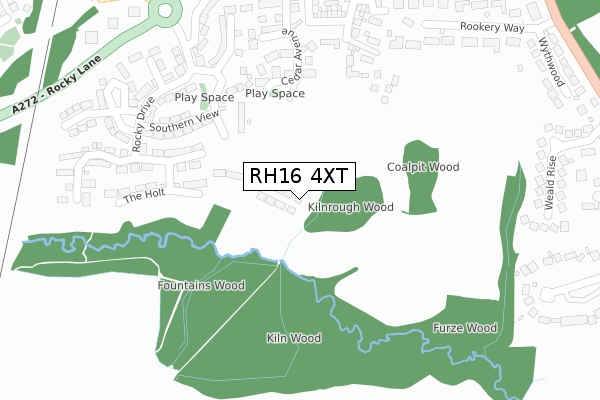 RH16 4XT map - large scale - OS Open Zoomstack (Ordnance Survey)