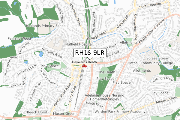 RH16 9LR map - small scale - OS Open Zoomstack (Ordnance Survey)