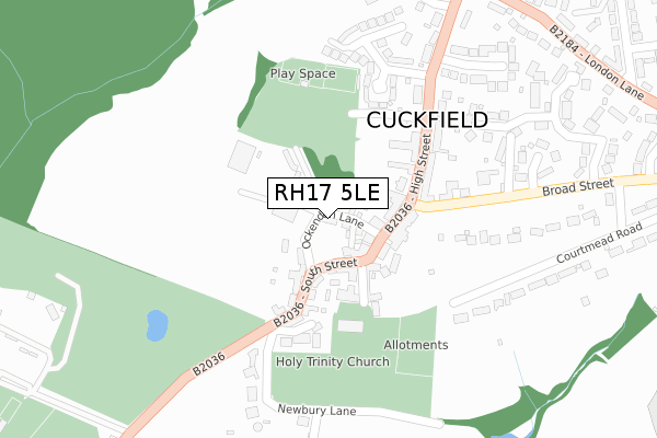 RH17 5LE map - large scale - OS Open Zoomstack (Ordnance Survey)