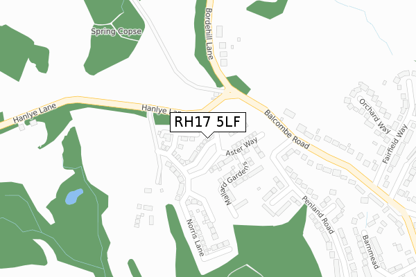 RH17 5LF map - large scale - OS Open Zoomstack (Ordnance Survey)