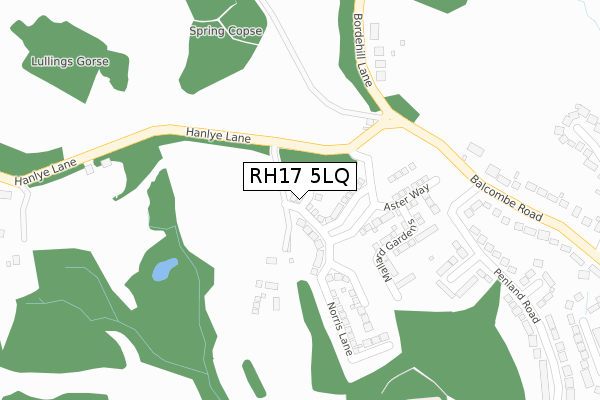 RH17 5LQ map - large scale - OS Open Zoomstack (Ordnance Survey)