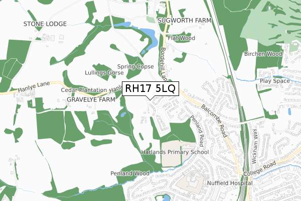 RH17 5LQ map - small scale - OS Open Zoomstack (Ordnance Survey)