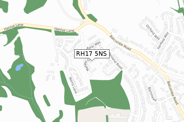 RH17 5NS map - large scale - OS Open Zoomstack (Ordnance Survey)